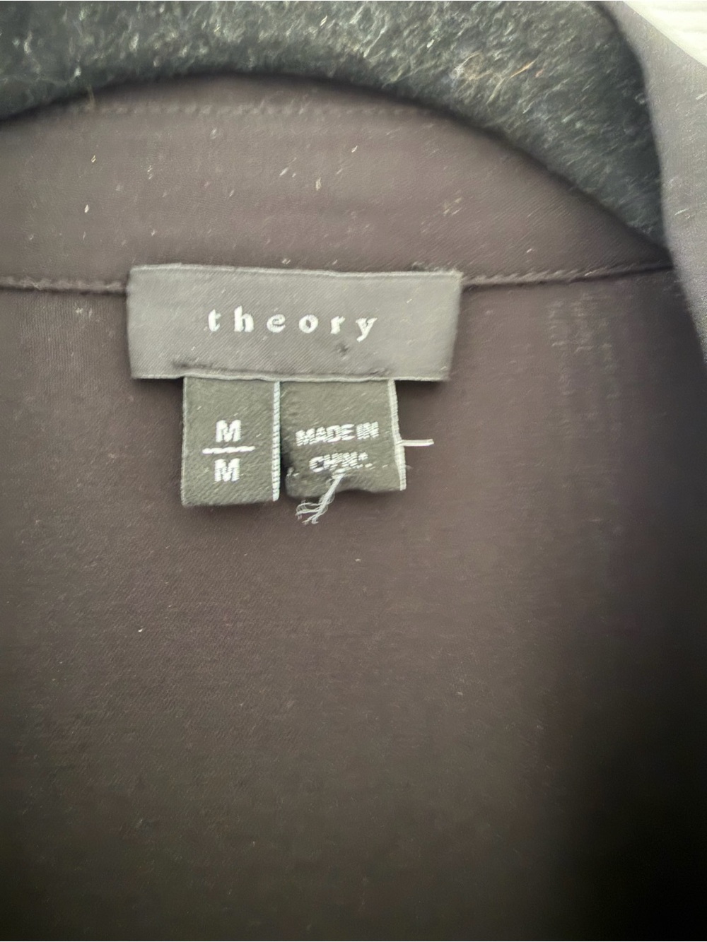 Theory Black Long-Sleeve Button-Front Blouse - Picture 2 of 5